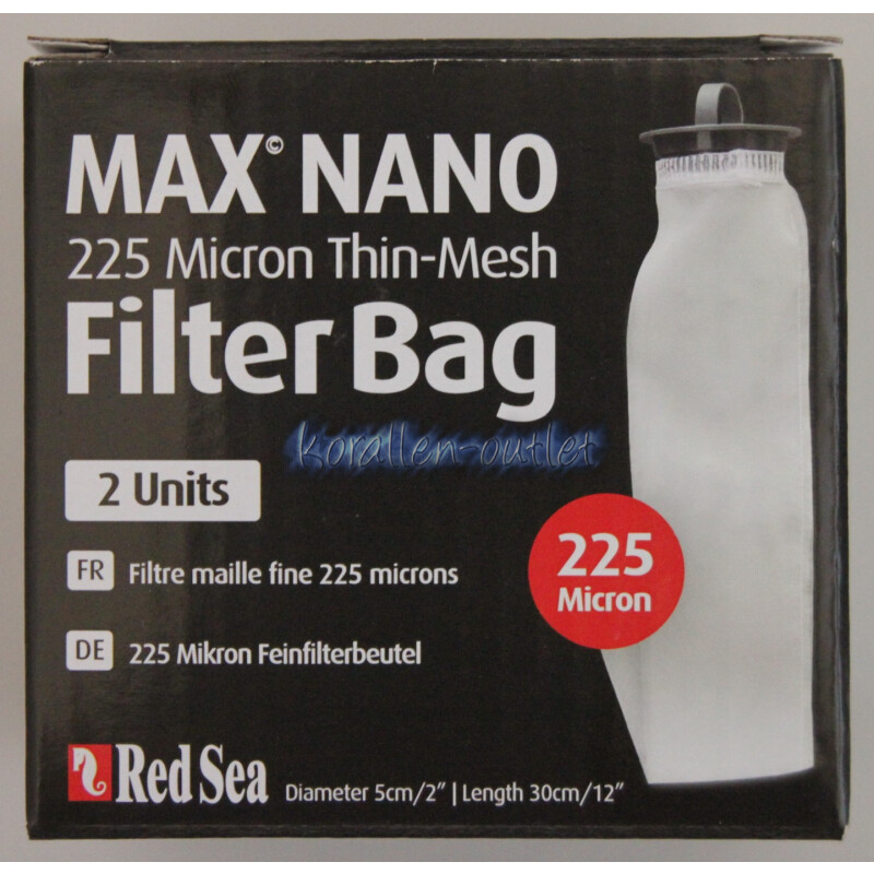 Red Sea Max-Nano Filter 225 Micron Thin Mesh filter bag (2 Stück)