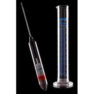 ARKA Aräometer inkl. Thermometer + Messzylinder aus...