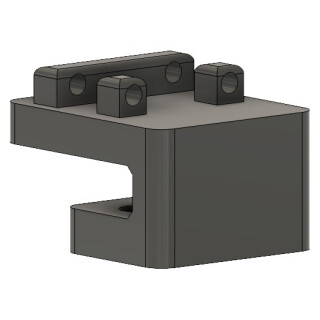 replacement bar mount for TheSilentWave up to 12mm glass (horizontal)