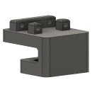 TheSilentWave Dreheinheit mit Steg-Befestigung bis 12mm Glas (horizontal)